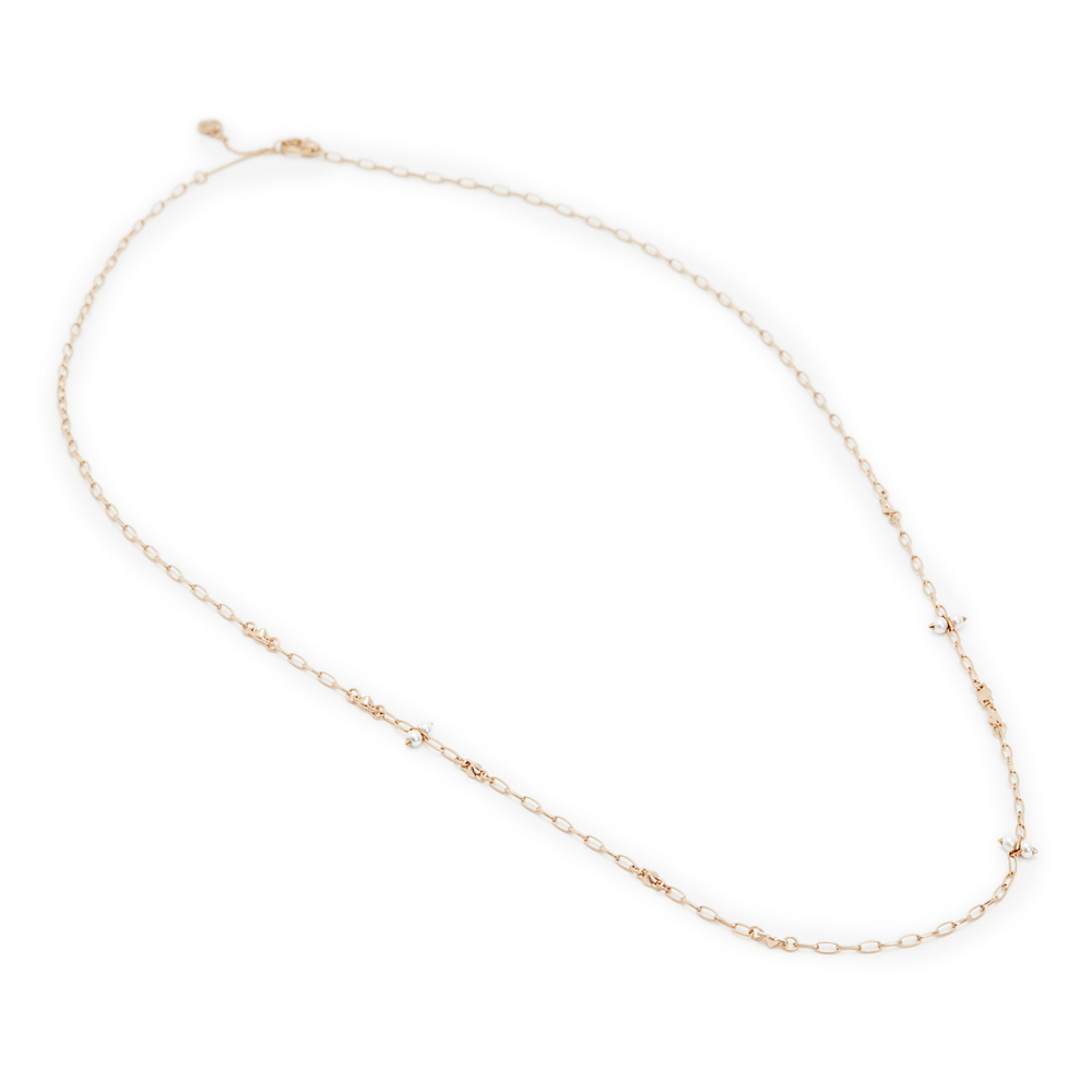 AllSaints Dana Pearl Stud Long Necklace